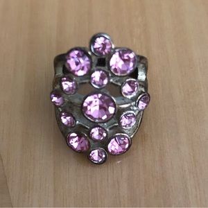 Gorgeous pink multi stone vintage ring, size 5